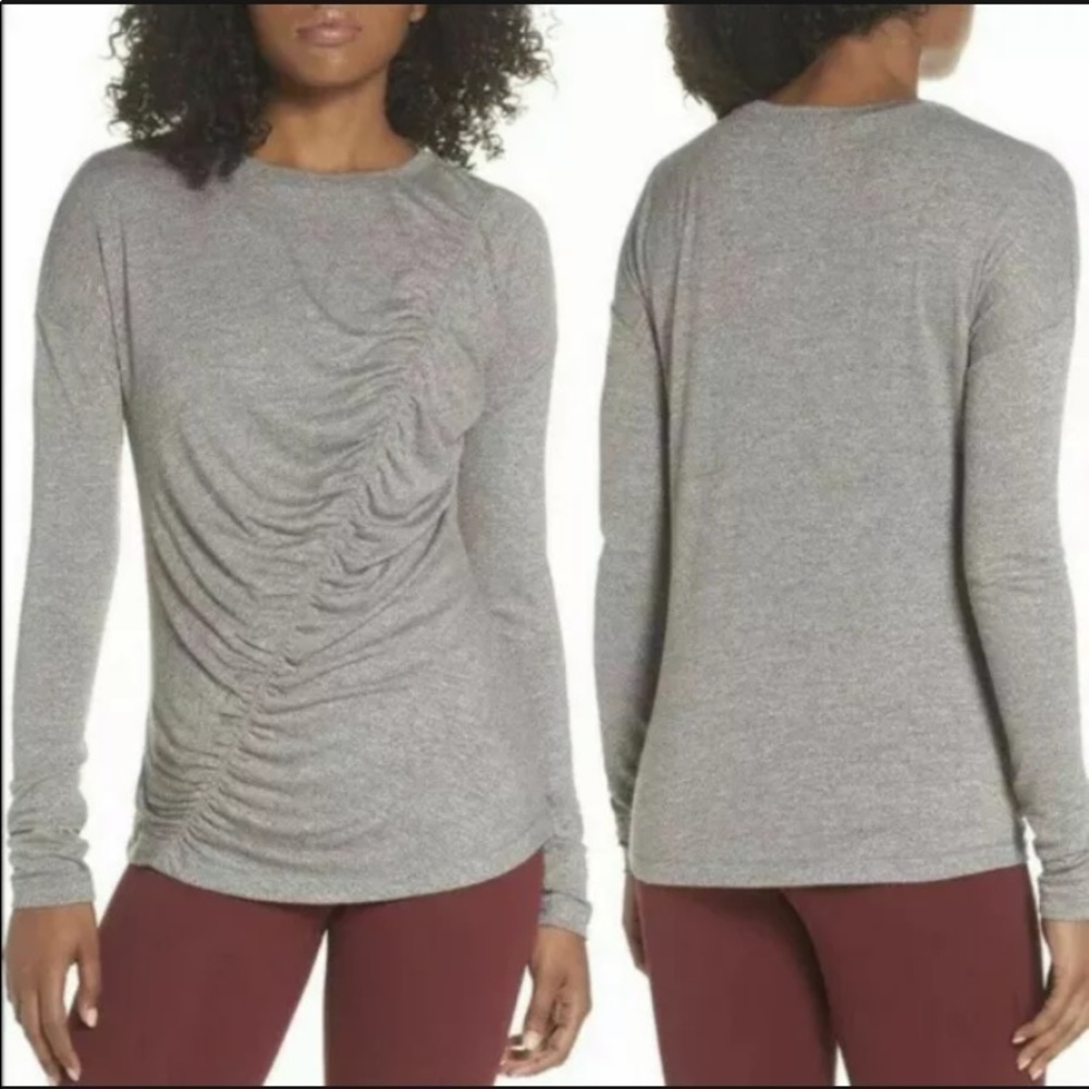 Zella So Graceful Ruched Long Sleeved top 9197